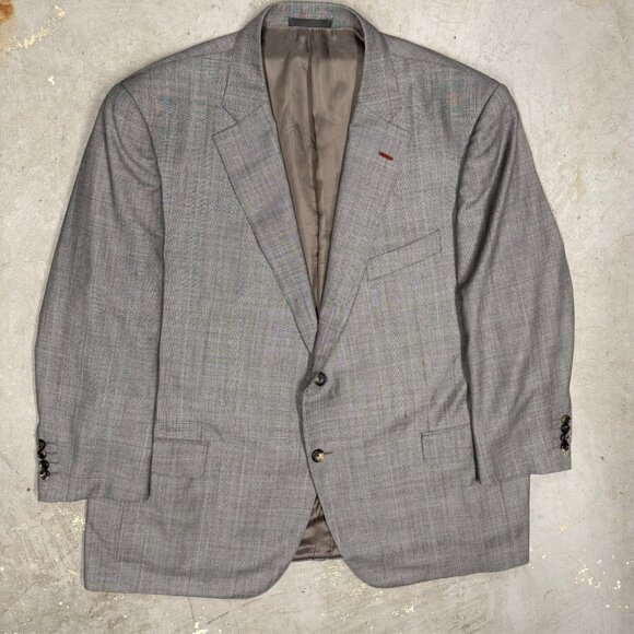 VASSI Couture Blazer Super 130's Wool Sport Coat Grey Made in Italy 52R - Picture 2 of 12